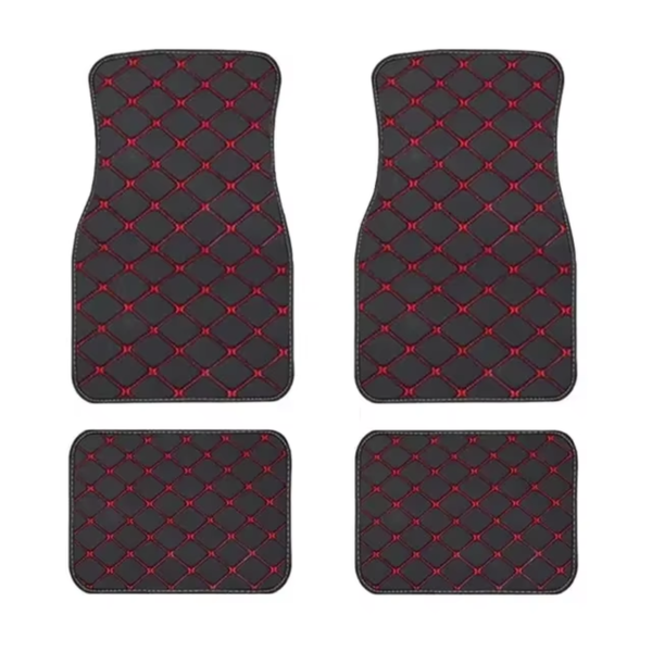 4-Piece Universal PU Leather Car Floor Mats – Waterproof Auto Carpet Protector for Front & Rear - Image 8