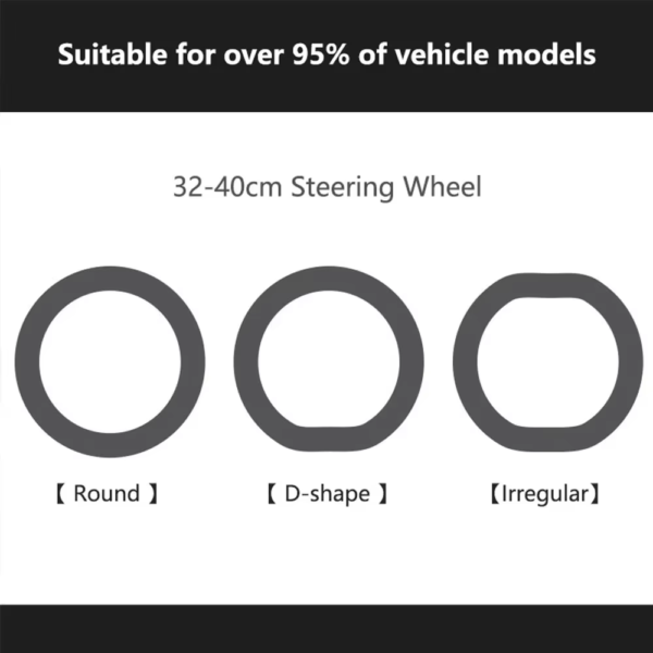 Universal Silicone Steering Wheel Cover – Soft Grip & Non-Slip - Image 6