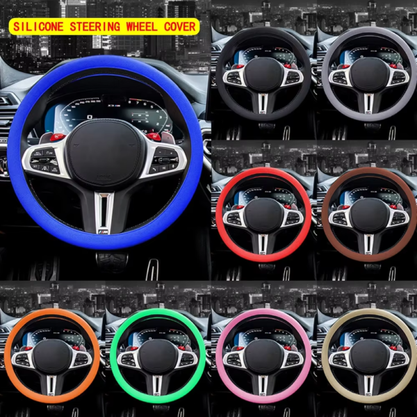 Universal Silicone Steering Wheel Cover – Soft Grip & Non-Slip - Image 4
