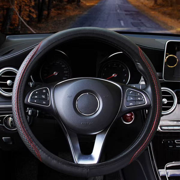 Luxury Microfiber Steering Wheel Cover (14.5''–15.3'') - Image 3