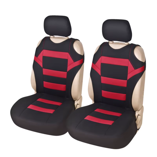 2-Pcs Universal Front Seat Covers – Mesh Sponge T-Shirt Design for Car/Truck/Van - Image 8