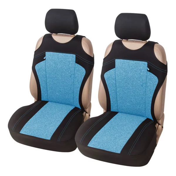 2-Pcs Universal Front Seat Covers – Mesh Sponge T-Shirt Design for Car/Truck/Van - Image 9
