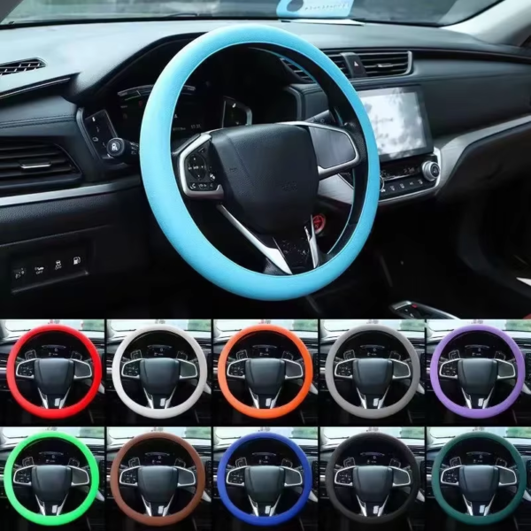 Universal Silicone Steering Wheel Cover – Soft Grip & Non-Slip - Image 3
