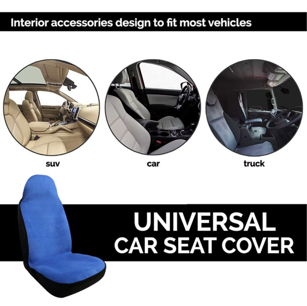 Athlete Towel Car Seat Cover – Sweat & Water-Resistant for Sports, Gym, Beach & Outdoor Activities - Image 3