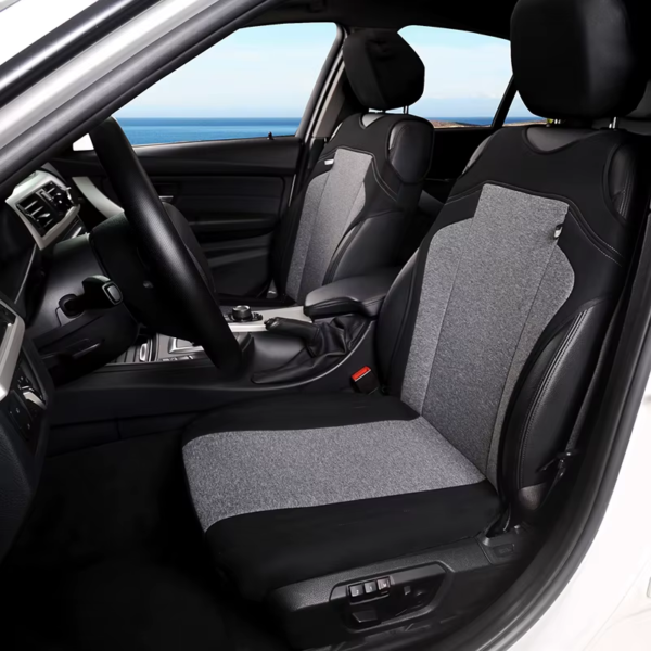 2-Pcs Universal Front Seat Covers – Mesh Sponge T-Shirt Design for Car/Truck/Van - Image 3