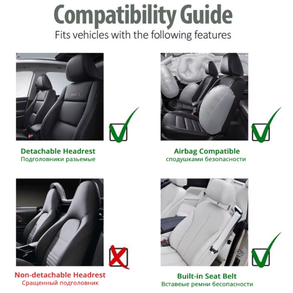 2-Pcs Universal Front Seat Covers – Mesh Sponge T-Shirt Design for Car/Truck/Van - Image 6