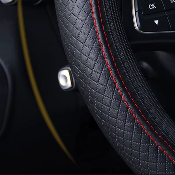 Luxury Microfiber Steering Wheel Cover (14.5''–15.3'') - Image 2