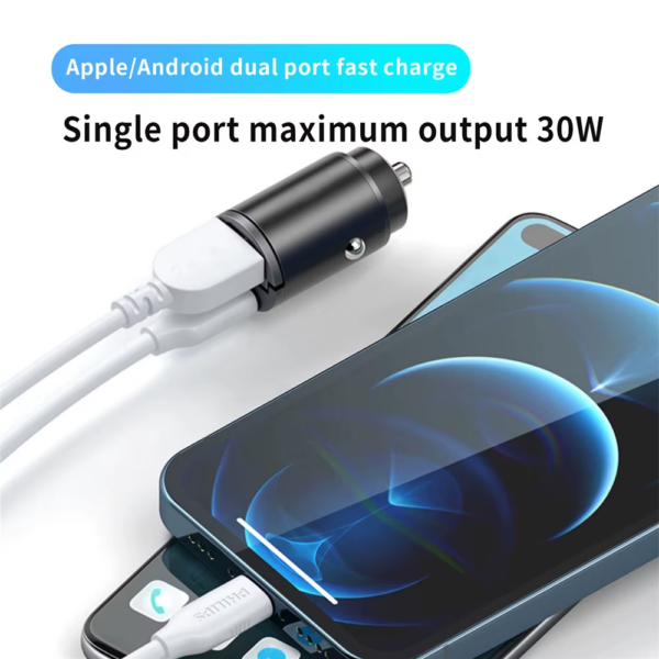 Mini Car Charger – 100W/200W PD & QC3.0 USB-C Fast Adapter - Image 5